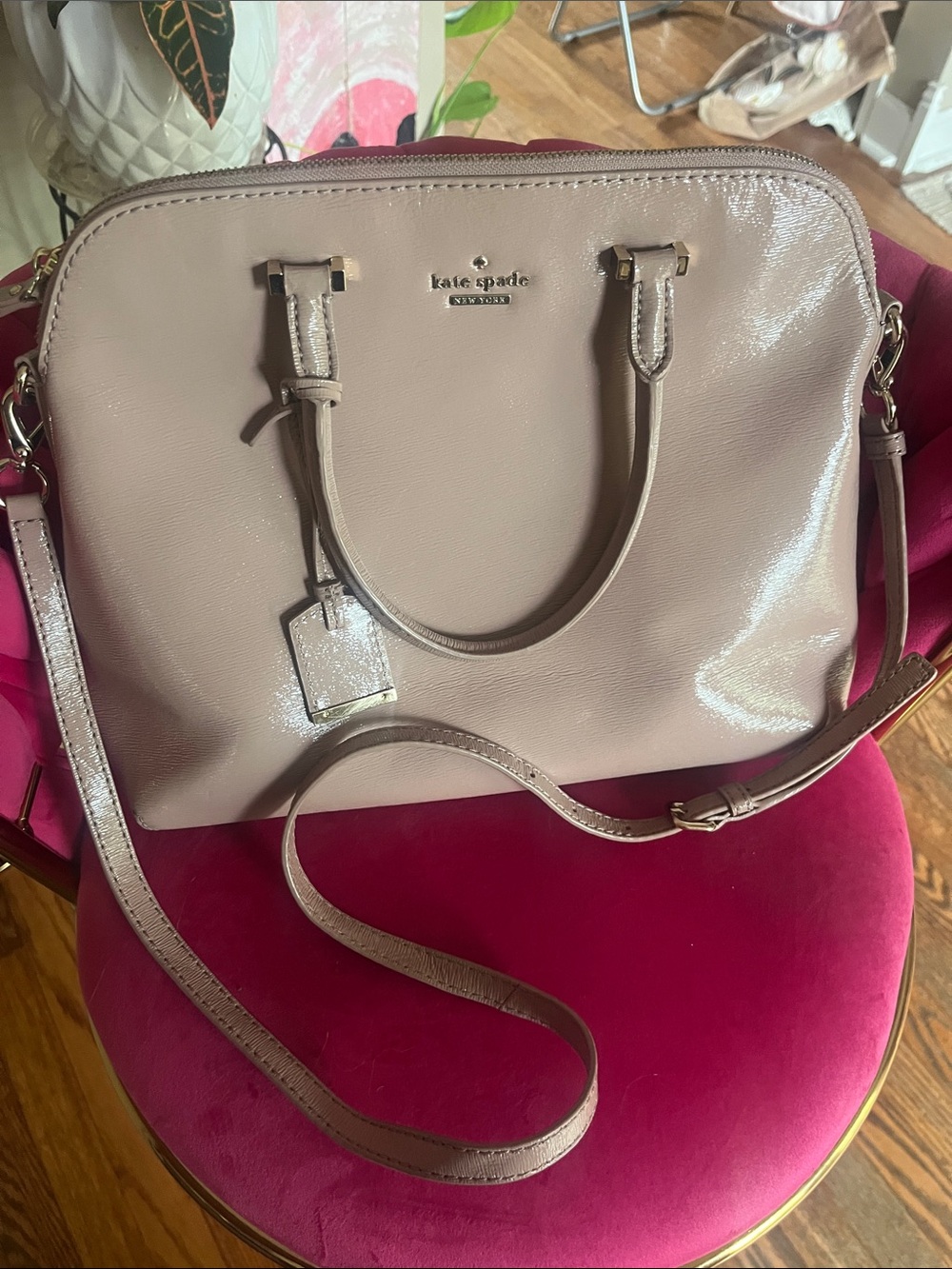 Kate Spade Patent Leather Dome Satchel